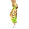 Reflective Pants For Women Shiny Metallic Pants Holographic Glitter Rave Dance Pants Festival Clothing Parachute Pants For Women Hip Hop Trousers Streetwear Pants 80s 90s Kpop Outfits Golden XX-Large view 4