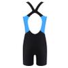 Linjinx Kids Girls Athletic One Piece Swimsuit Racer Back Boyleg Swminwear Competitive Sport Training Bathing Suit Biketard Blue&Black 8 Years view 2