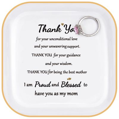 Gifts for Mom Birthday Mothers Day Xmas Gifts for Mothers from Daughter, Son, Child, Children - "I'm proud and blessed to have you as my mom. " Jewelry Dish Gifts for Stepmom/Bnous Mom/Mother in Law