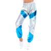 Rave Pants For Women Metallic Shiny Holographic Glitter Dance Pants Women 80s 90s Disco Festival Clothing Kpop Pants For Women Pencil Pants Jogger Punk Hip Hop Streetwear Silver Blue X-Large view 3