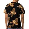 Bigfoot Carrying Hotdog T-Shirt Short Sleeve Round Neck Tee Top Casual Shirts Clothes for Men Women XL view 3