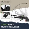 Arksen 2" Hitch Mounted Foldable Rack Quick Release Handle Smart Tilting 2-Bike Platform Style Carrier for Standard, Fat Tire, and Electric Bicycles -160 lbs Heavy Weight Capacity view 4