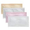 Girls Bandeau Bras, 4PCS/Set Cotton Soft Breathable Stretchy Seamless Strapless Bandeau with Removable Pads view 1