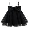 AGQT Toddler Girls Big Bow-Knot Tutu Dress Flower Wedding Sling Dress Formal Birthday Tea Party Dress Black Size 7-8 Years view 1