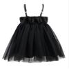 AGQT Toddler Girls Big Bow-Knot Tutu Dress Flower Wedding Sling Dress Formal Birthday Tea Party Dress Black Size 7-8 Years view 2