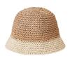 Fashion Women's Patchwork Tassels Straw Hat Sun Shade Empty Top Fisherman Hat Sunscreen Bucket Hat Sun Visor (Khaki, One Size) view 1