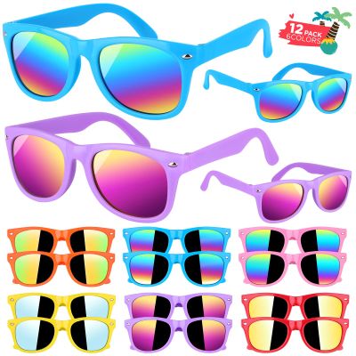 GINMIC Kids sunglasses Party Favors, 12Pack Kids, Boys and Girls Sunglasses Bulk Age 3-8 with UV400 Protection,Party Favors For Kids, Birthday Classroom Goodie Bags Party Supplies