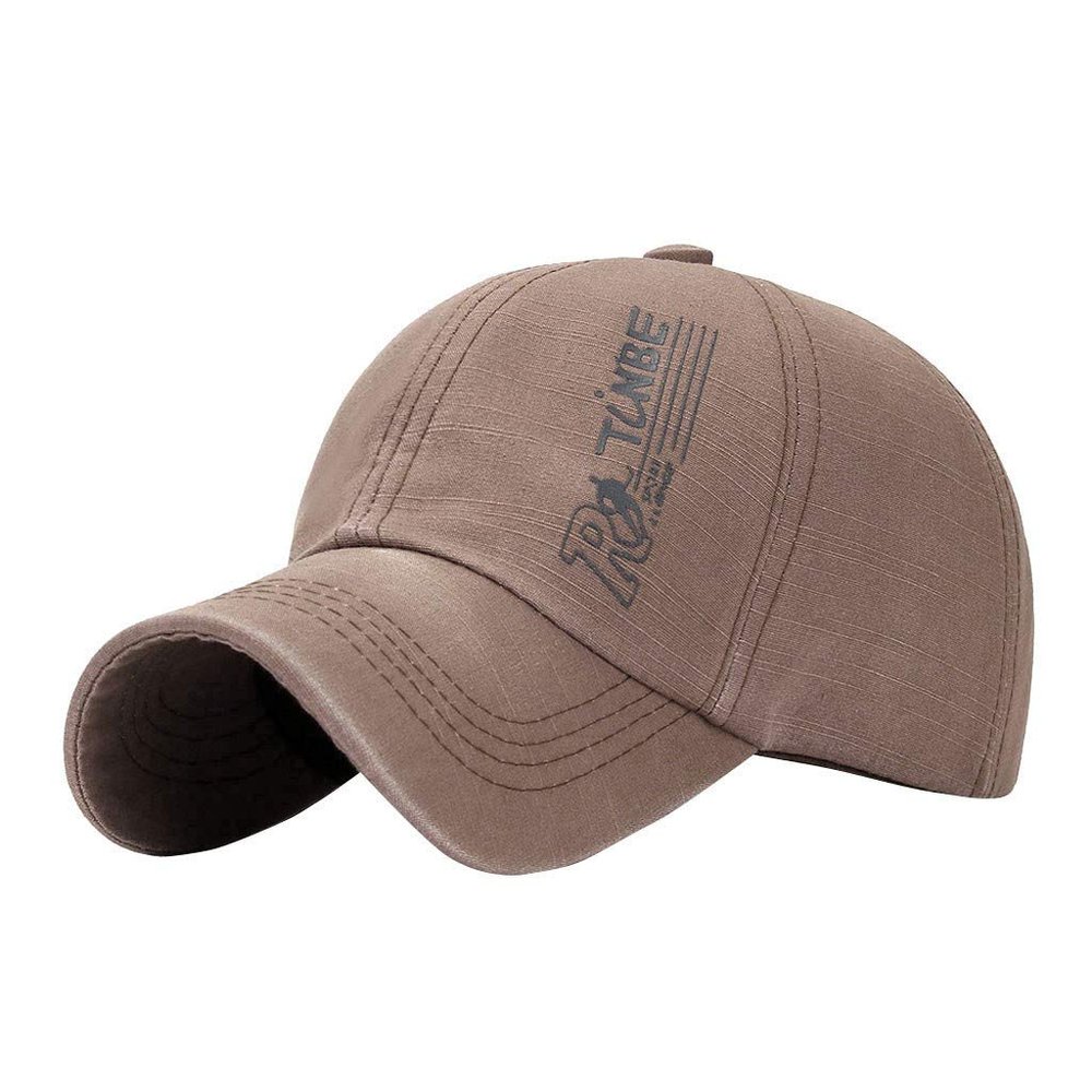 Casual Unisex Men Baseball Cap Cotton Motorcycle Trucker Biker Hat Retro Adjustable Hip Hop Hat Sun Hat (Brown, One Size)