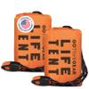 Go Time Gear Survival Tent Thermal Blanket Insulation - Integrated Survival Tools with Whistle & Paracord, Ultralight Packable for Camping & Emergency Supplies, 2 Pack, Orange view 1