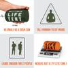 Go Time Gear Survival Tent Thermal Blanket Insulation - Integrated Survival Tools with Whistle & Paracord, Ultralight Packable for Camping & Emergency Supplies, 2 Pack, Orange view 2