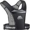 Topward Running Vest Phone Holder for Men Women, Waterproof Cell Phone & Key Pouch, Reflective Hydration Vest Train Free Workout Gear - Lightweight, Breathable Mesh Pockets - Adjustable Waistband view 1