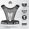 Topward Running Vest Phone Holder for Men Women, Waterproof Cell Phone & Key Pouch, Reflective Hydration Vest Train Free Workout Gear - Lightweight, Breathable Mesh Pockets - Adjustable Waistband view 3