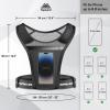 Topward Running Vest Phone Holder for Men Women, Waterproof Cell Phone & Key Pouch, Reflective Hydration Vest Train Free Workout Gear - Lightweight, Breathable Mesh Pockets - Adjustable Waistband view 4