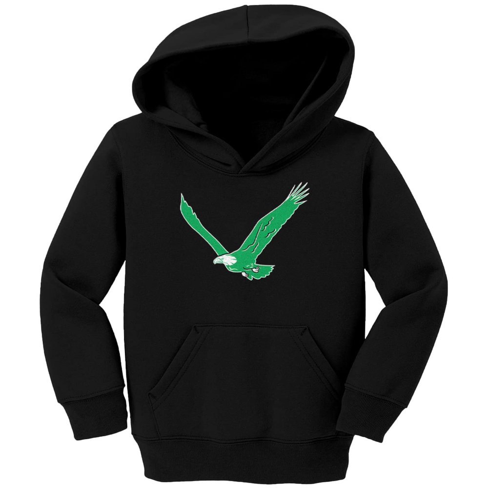 Haase Unlimited Eagle - Philly Sports Toddler/Youth Fleece Hoodie (Black, Large (Youth))