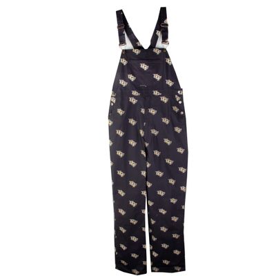 Wes and Willy Mens College Gameday Tailgating Lightweight Fashion Overalls (Central Florida Knights, Logo Black, Medium)