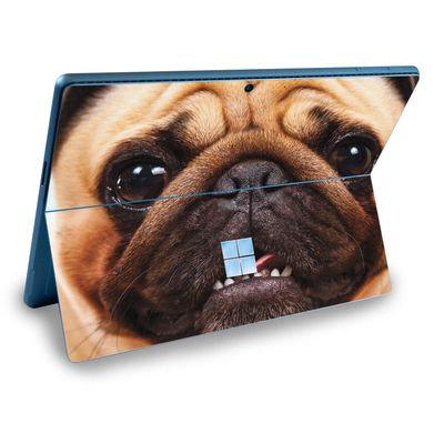 MightySkins Skin Compatible with Microsoft Surface Pro 9 (2022) - Pug | Protective, Durable, and Unique Vinyl Decal wrap Cover | Easy to Apply & Change Styles | Made in The USA