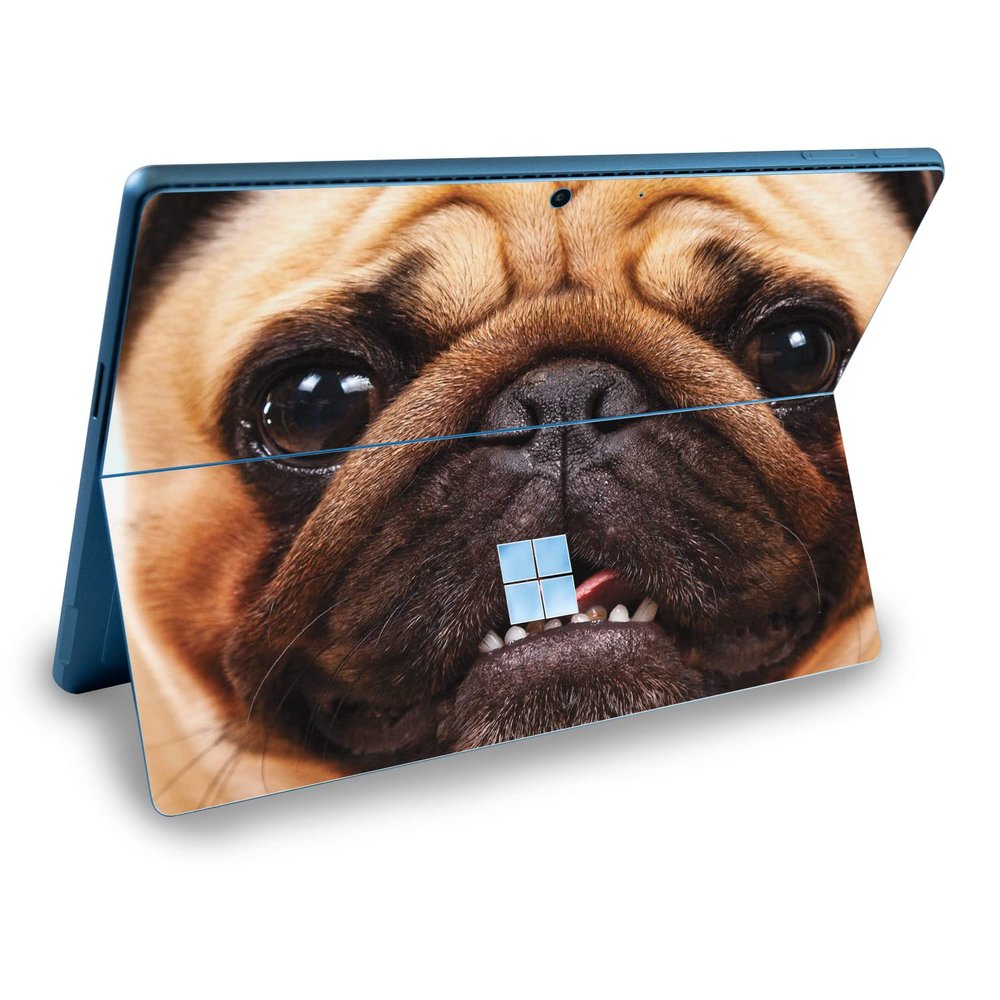 MightySkins Skin Compatible with Microsoft Surface Pro 9 (2022) - Pug | Protective, Durable, and Unique Vinyl Decal wrap Cover | Easy to Apply & Change Styles | Made in The USA