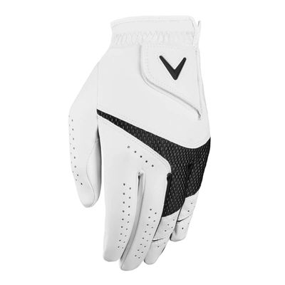 Callaway Golf Weather Spann Glove (Worn on Left Hand, Standard, Large, White (2-Pack))