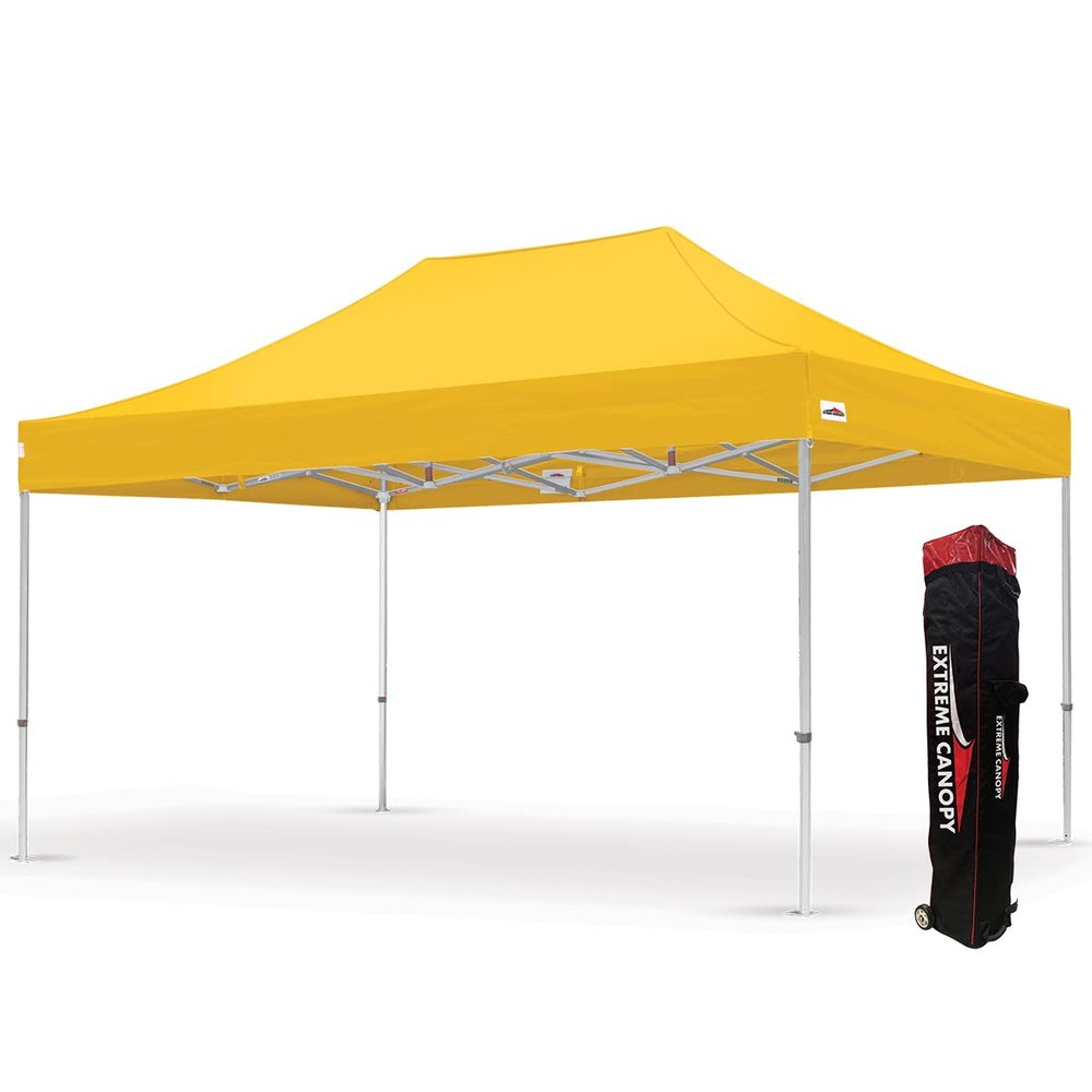 Extreme Canopy Heavy Duty Aluminum Instant Popup Canopy (10ft x 15ft, Yellow)