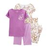 Carter's Girls' 4 Pc Cotton Pajama (Purple Butterfly/Dreamer, 4) view 1