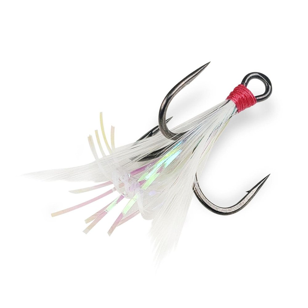 Gamakatsu 417209-WT: G-Finesse Feathered Treble Mh W+T 2