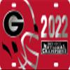 2022 - 2023 National Champions Georgia Bulldogs Laser Cut License Plate Car Tag Back to Back Dawgs view 1