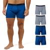 32 Degrees Men 4 Pack Cool Active Boxer Brief | Anti-Odor | Quick Drying | 4-Way Stretch, 2 Cool Grey/2 Emotion Blue, X-Large view 1