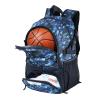 WOLT | Basketball Equipment Backpack, Large Sports Bag with Separate Ball Holder & Shoes Compartment, Best for Basketball, Soccer, Volleyball,Gym,Travel(Camouflage Blue) view 1