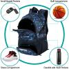 WOLT | Basketball Equipment Backpack, Large Sports Bag with Separate Ball Holder & Shoes Compartment, Best for Basketball, Soccer, Volleyball,Gym,Travel(Camouflage Blue) view 3