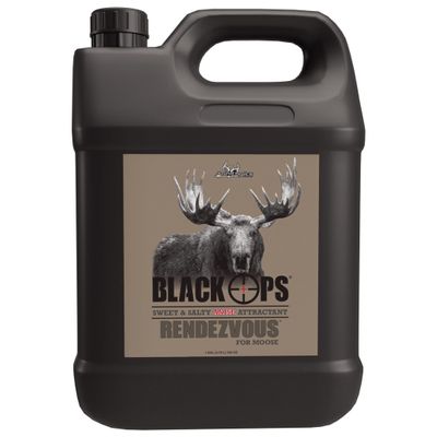 ANI-Logics Black Ops Rendezvous Anise Liquid Moose Attractant - Sweet & Salty Anise Scent - Shake-and-Pour - Attracts Bulls & Cows - Use on Logs, Stumps & Ground - 1 Gallon
