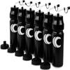 Cannon Sports 1 Liter Sports Water Bottle, BPA-Free, 34 Oz Capacity, Large Mouth, 2 lids (Straw and Squeeze), Great For Helmet Sports Such As Hockey, Lacrosse, Football, Boxing (6 Pack) (Black) view 1