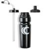 Cannon Sports 1 Liter Sports Water Bottle, BPA-Free, 34 Oz Capacity, Large Mouth, 2 lids (Straw and Squeeze), Great For Helmet Sports Such As Hockey, Lacrosse, Football, Boxing (6 Pack) (Black) view 4