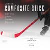 Franklin Sports Junior Ice Hockey Stick - Ripper Right Handed Ice Kids Hockey Stick - 55" Inch Junior Composite Shaft for Youth Players - 50 Flex + Textured Grip - Righty view 2