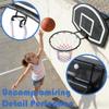 Rakon Door Wall-Mounted Indoor Outdoor Use Basketball Game Wall-Mounted Basketball Hoop Backboard PE Shatter-Proof Backboard (Square Black) view 3