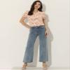 Allegra K Floral Shirt for Women's Notched Lapel 2023 Summer Casual Button Up Tops X-Small Pink view 4