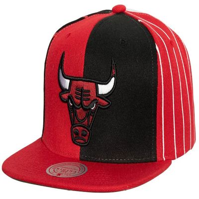 Mitchell & Ness Chicago Bulls What The Pinstripe Adjustable Snapback Hat Cap Multi Color