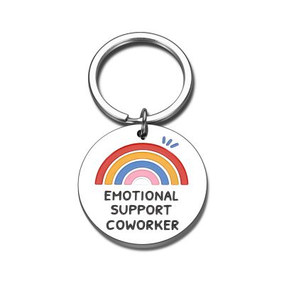 KINMES Work Bestie Gifts Emotional Support Coworker Keychain Gifts, Administrative Professional Day Gifts Christmas Employee Appreciation Gifts Farewell Leaving Retirement Work Friend Gifts