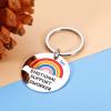 KINMES Work Bestie Gifts Emotional Support Coworker Keychain Gifts, Administrative Professional Day Gifts Christmas Employee Appreciation Gifts Farewell Leaving Retirement Work Friend Gifts view 3