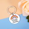 KINMES Work Bestie Gifts Emotional Support Coworker Keychain Gifts, Administrative Professional Day Gifts Christmas Employee Appreciation Gifts Farewell Leaving Retirement Work Friend Gifts view 4