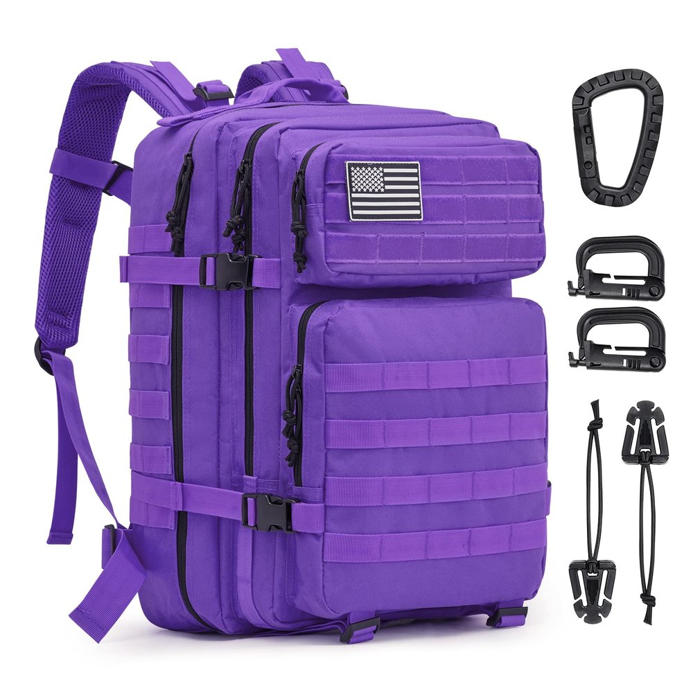 G4Free 45L Military Tactical Backpack 3 Day Assault Survival Molle Pack Bug Out Bag Travel Fishing Backpack Rucksack