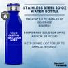 DISCOUNT PROMOS Custom Stainless Steel Water Bottles by Echo 20 oz. Set of 6, Personalized Bulk Pack - Double Wall, Perfect for Coffee, Soda, Other Hot & Cold Beverages - Blue view 3