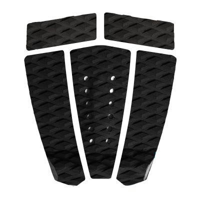 Abahub 5 Piece EVA Surfboard Deck Traction Pads with Kicker for Stomp Skimboards, Surf Boards, Funboard, Fish Board, Black