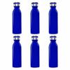 DISCOUNT PROMOS Stainless Steel Water Bottles by Echo 20 oz. Set of 6, Bulk Pack - Double Wall, Perfect for Coffee, Soda, Other Hot & Cold Beverages - Blue view 1