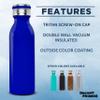 DISCOUNT PROMOS Stainless Steel Water Bottles by Echo 20 oz. Set of 6, Bulk Pack - Double Wall, Perfect for Coffee, Soda, Other Hot & Cold Beverages - Blue view 2