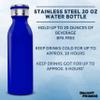 DISCOUNT PROMOS Stainless Steel Water Bottles by Echo 20 oz. Set of 6, Bulk Pack - Double Wall, Perfect for Coffee, Soda, Other Hot & Cold Beverages - Blue view 3