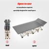 ALSODI Outdoor Camping Folding Bed, Silent Stable Folding Bed, Outdoor Portable Ultra-Light Folding Bed, Folding Bed Reclining Chair,A view 2