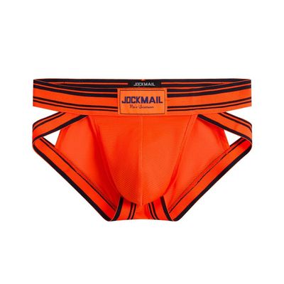 JOCKMAIL Mesh Athletic Supporters Mens Briefs Underwear Comfort Male Underwear for Gym Sport (as1, alpha, xx_l, regular, regular, Orange)