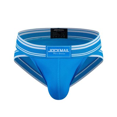 JOCKMAIL Mesh Athletic Supporters Mens Briefs Underwear Comfort Male Underwear for Gym Sport (as1, alpha, xx_l, regular, regular, Blue)