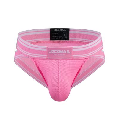 JOCKMAIL Mesh Athletic Supporters Mens Briefs Underwear Comfort Male Underwear for Gym Sport (as1, alpha, m, regular, regular, Pink)