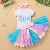Arctic Polar Winter Animals Birthday Party Decorations 1st Birthday Outfit for Baby Girls Romper+PrincessTutu Skirt+Headband First Birthday Dress Cake Smash Phtotoshoot Clothes Sea Lion-One 1 Year view 2